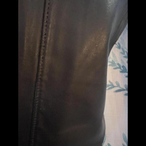 Abercrombie & Fitch Dark Brown Faux Leather Pants Leggings Size M NWOT - Picture 2 of 8
